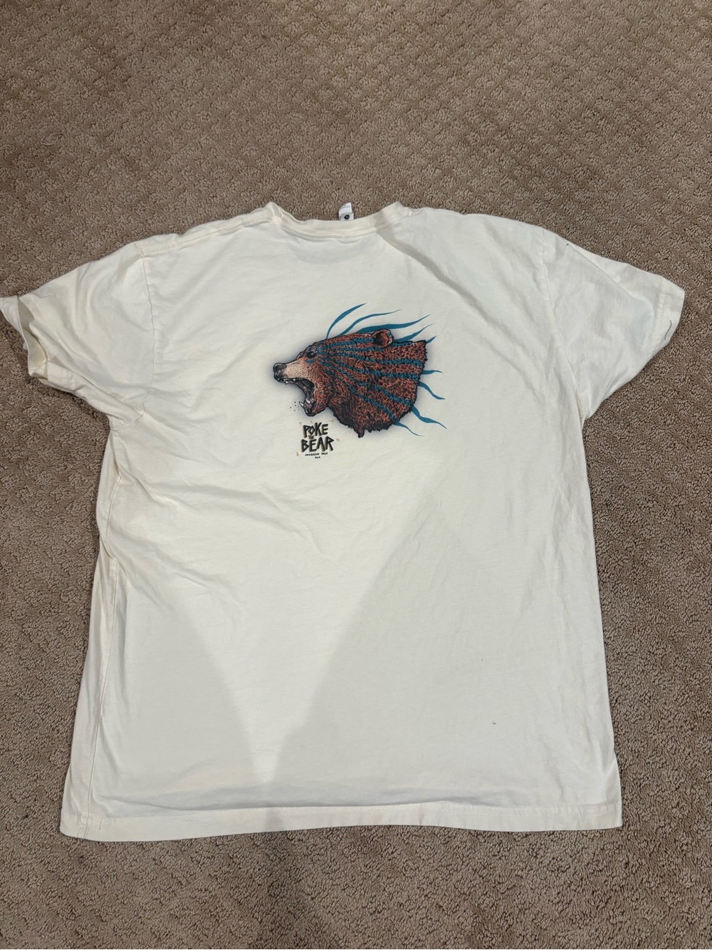Next Level Apparel Cream Short-Sleeve Tee with Poke Bear Graphic
